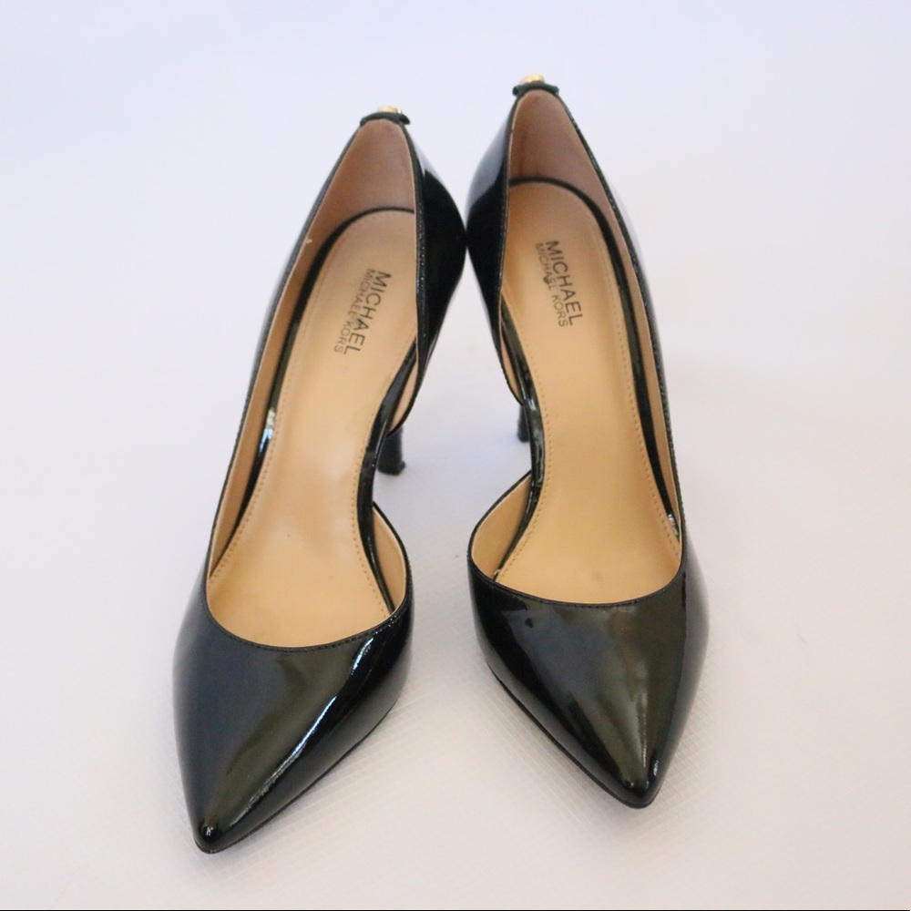 Michael Kors black patent leather pumps